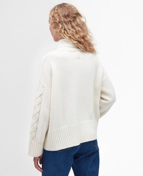 Barbour Woodlane Knitted Jumper ασπρα | BABO89670