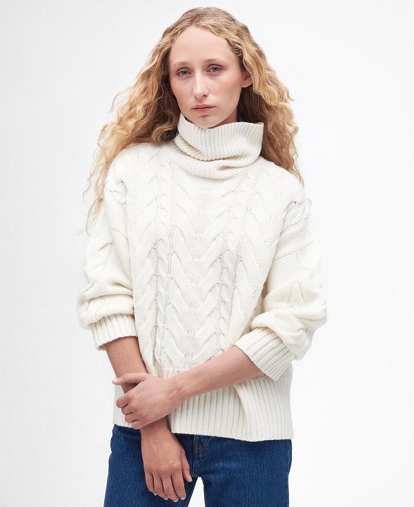 Barbour Woodlane Knitted Jumper ασπρα | BABO89670