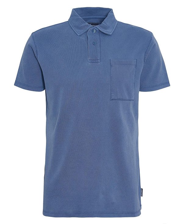 Barbour Worsley Pocket Polo Shirt μπλε | BABO88123