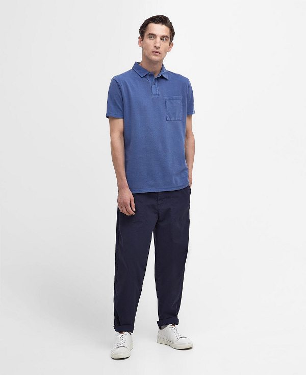 Barbour Worsley Pocket Polo Shirt μπλε | BABO88123