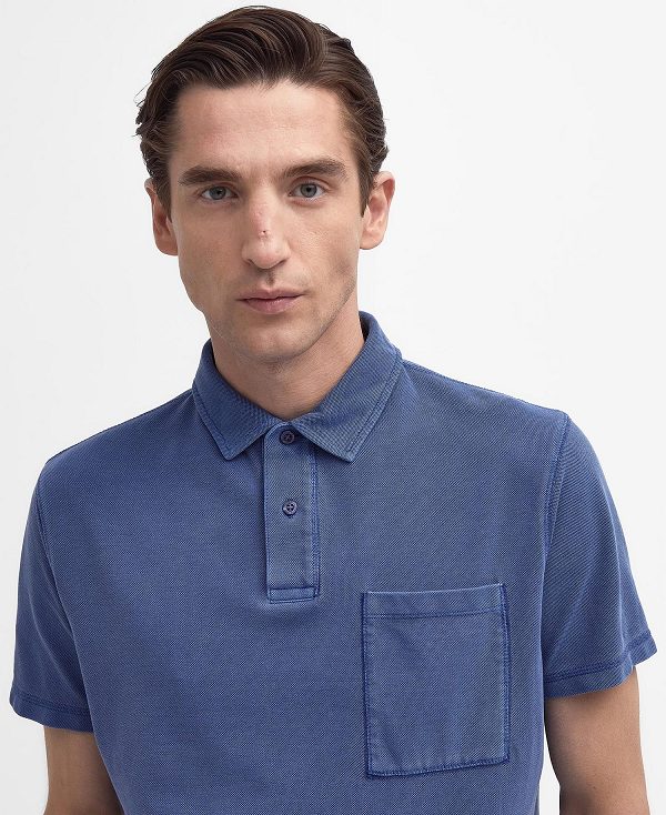 Barbour Worsley Pocket Polo Shirt μπλε | BABO88123