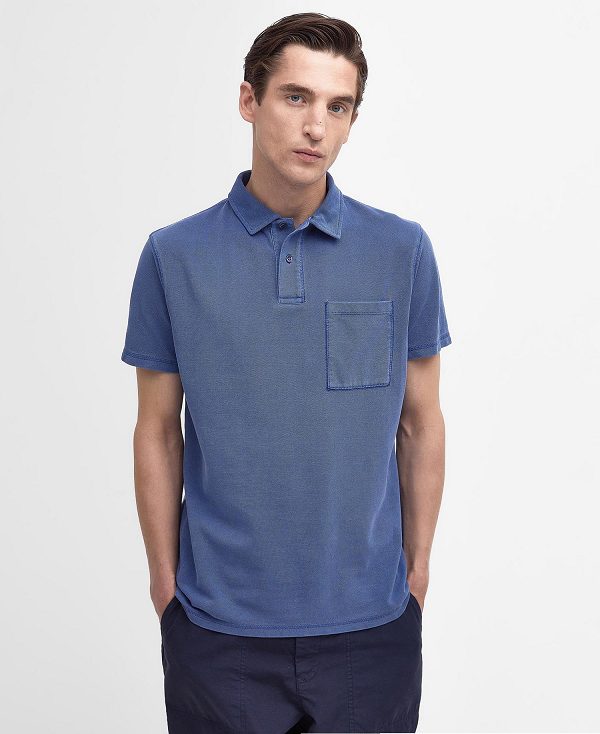 Barbour Worsley Pocket Polo Shirt μπλε | BABO88123